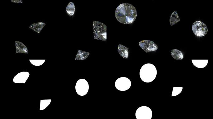 掉落的钻石-可循环的CG动画