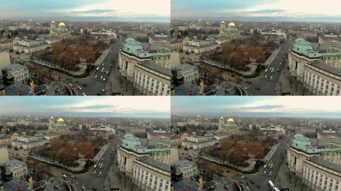 索非亚保加利亚空中城市中心视频