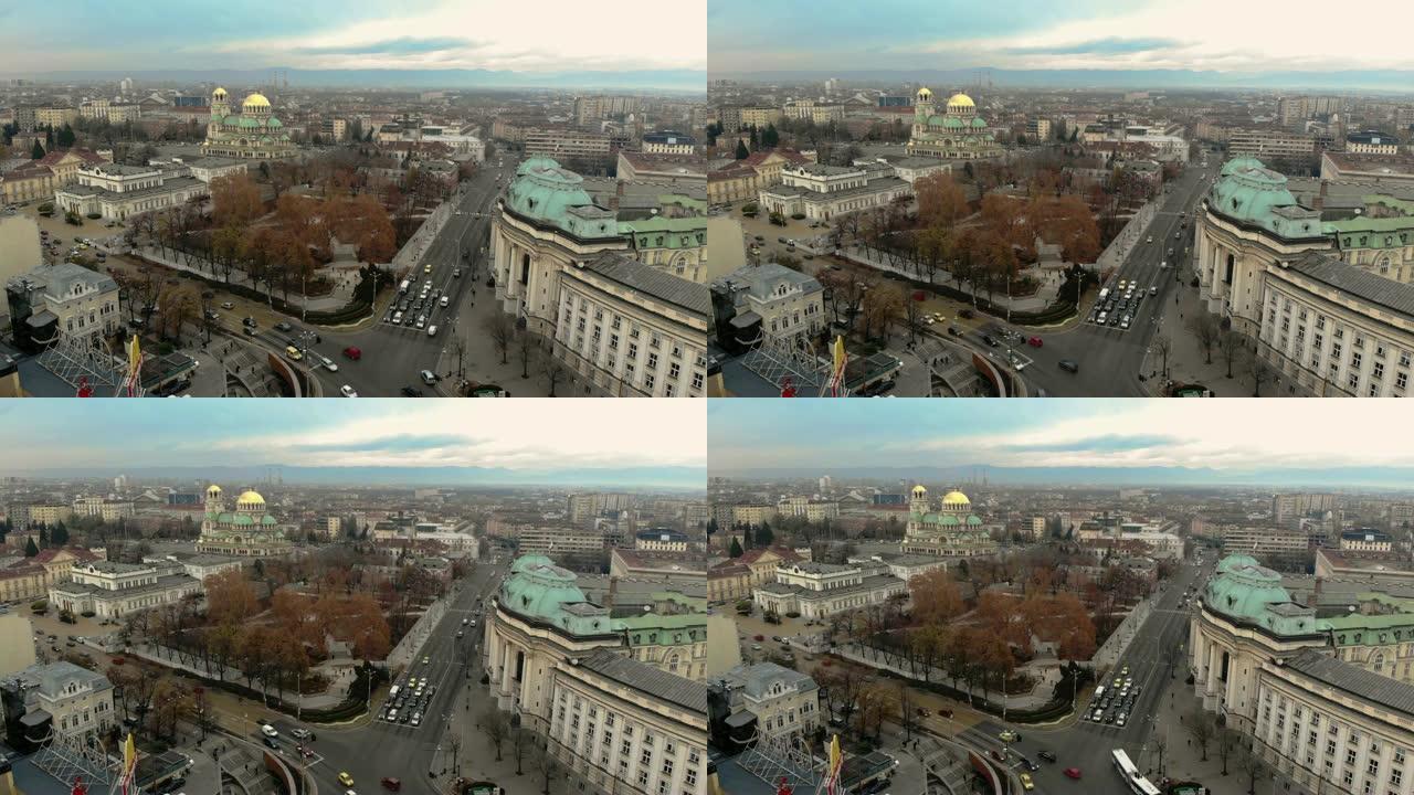 索非亚保加利亚空中城市中心视频