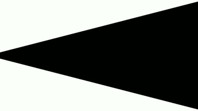 十个抽象的多形状三角形和正方形线波刷笔画条纹黑白运动电视片过渡背景，用阿尔法绘画的动画