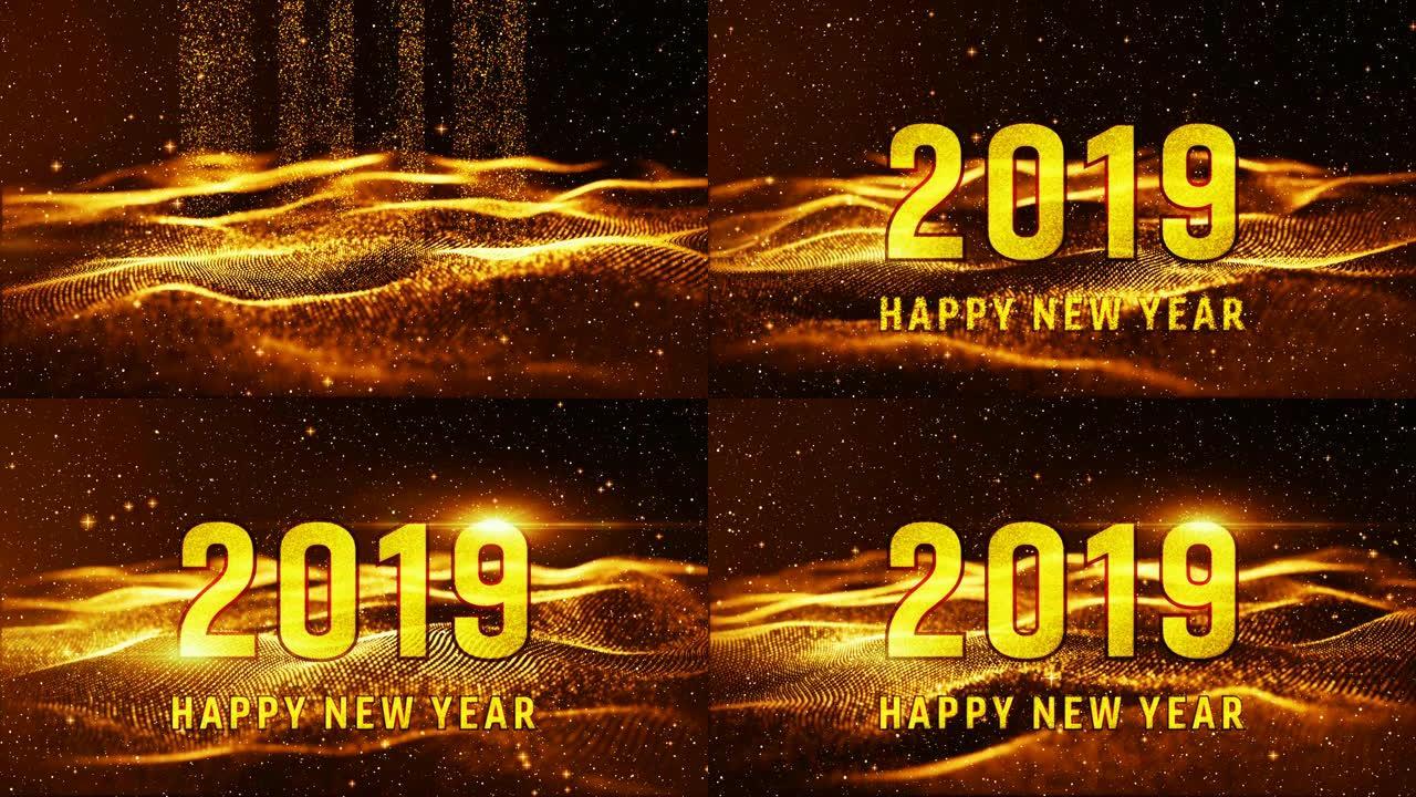 新年2019动画。最适合新年活动、朋友聚会和其他活动。