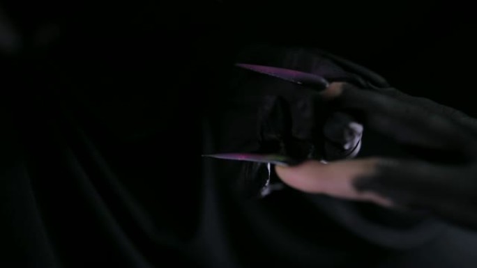 紫色喷漆指甲油指甲