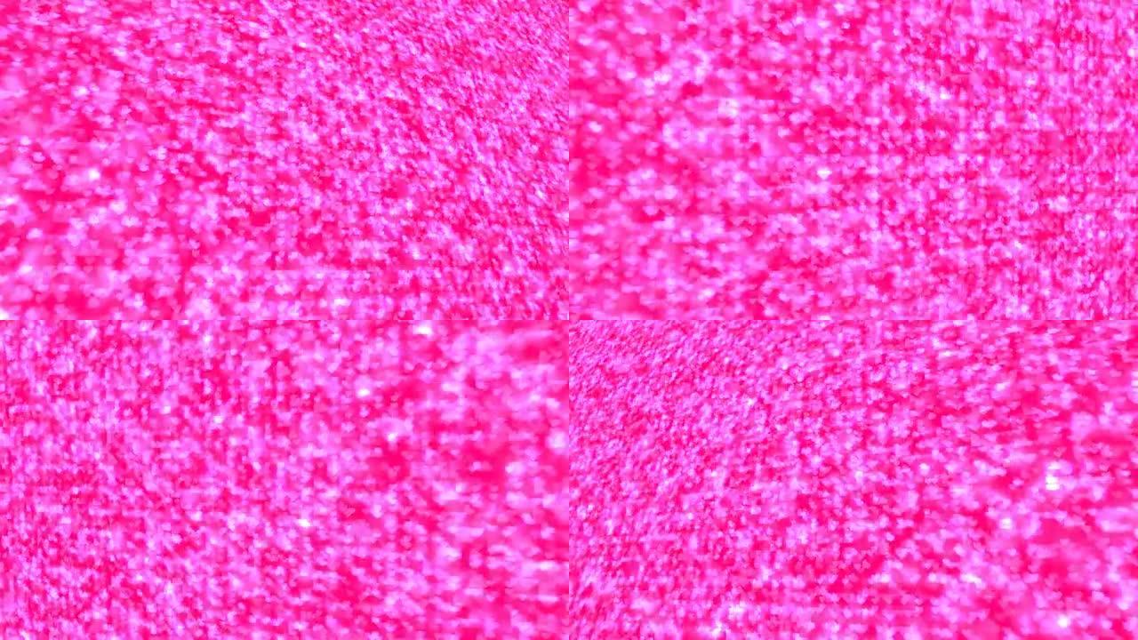 抽象情人节爱心透视视图粉色发光图案背景平移移动，无缝循环动画4K