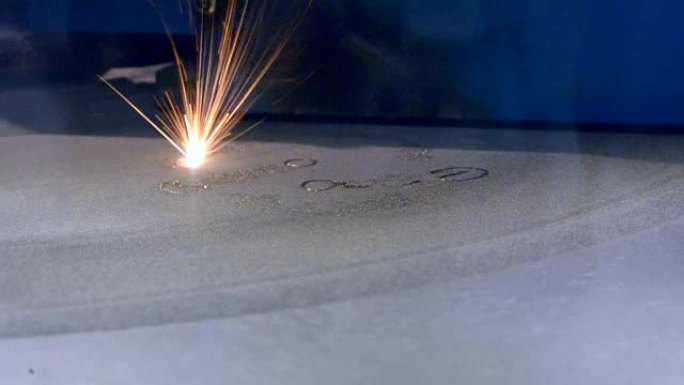 金属激光烧结机。3D打印机打印金属。