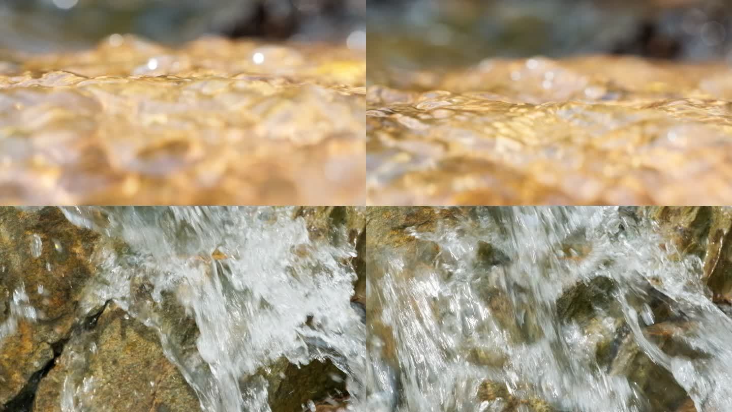 山泉水瀑布小溪实拍镜头