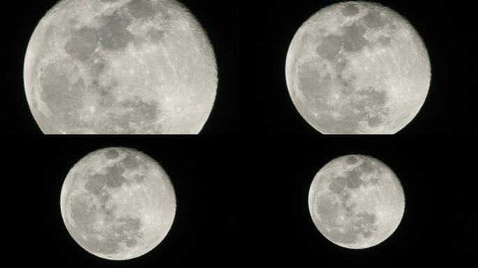 黑色天空上的满月照片