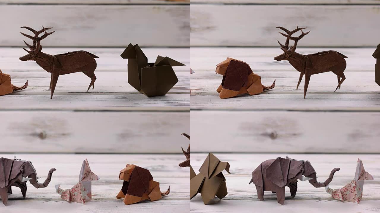 折纸动物模型的阐述。