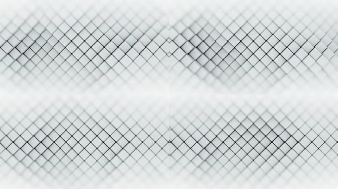 白色菱形墙抽象无缝循环3D渲染动画
