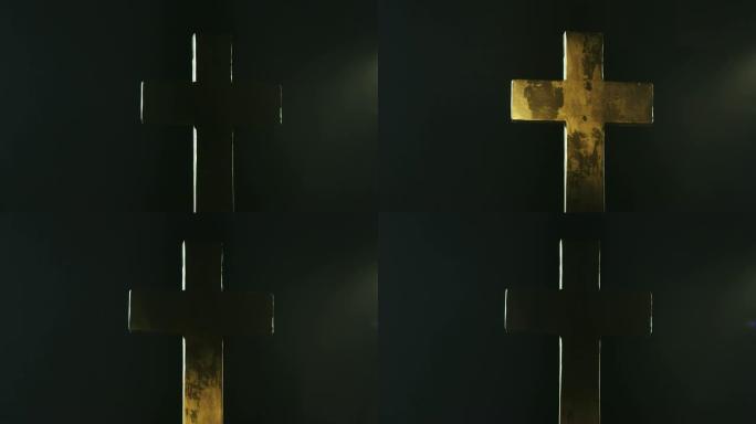 神圣象征金色十字架