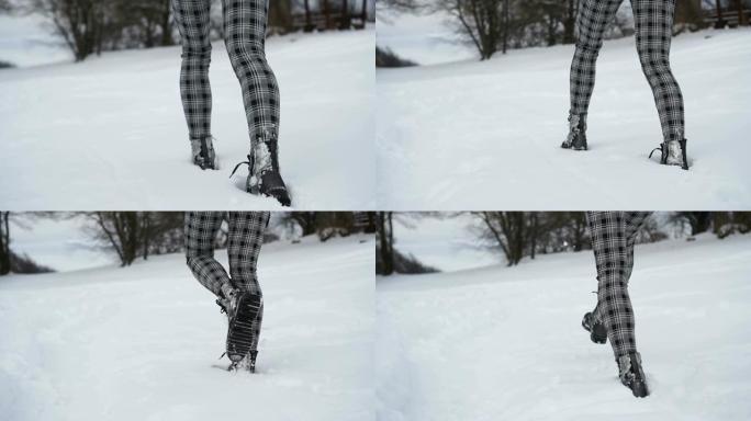 在雪地上行走-缓慢的MO