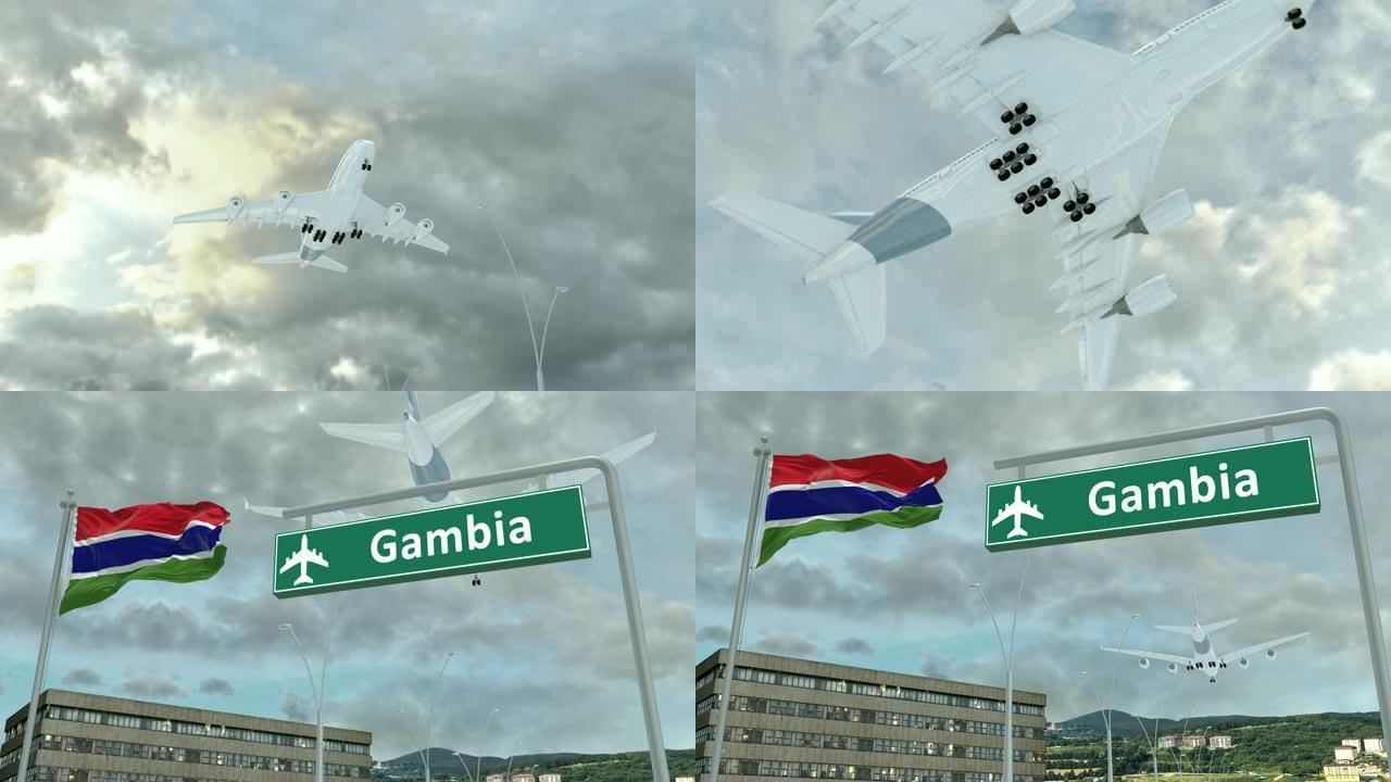冈比亚，接近飞机着陆