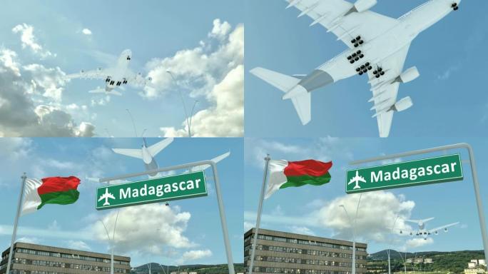 马达加斯加，飞机接近着陆