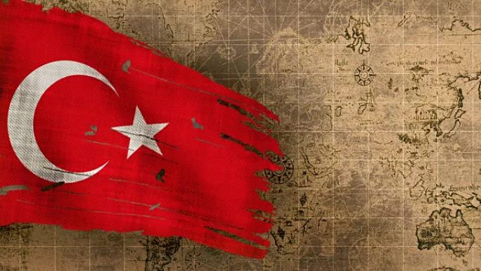 4K土耳其国旗可循环