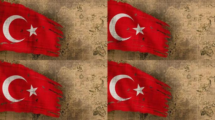 4K土耳其国旗可循环