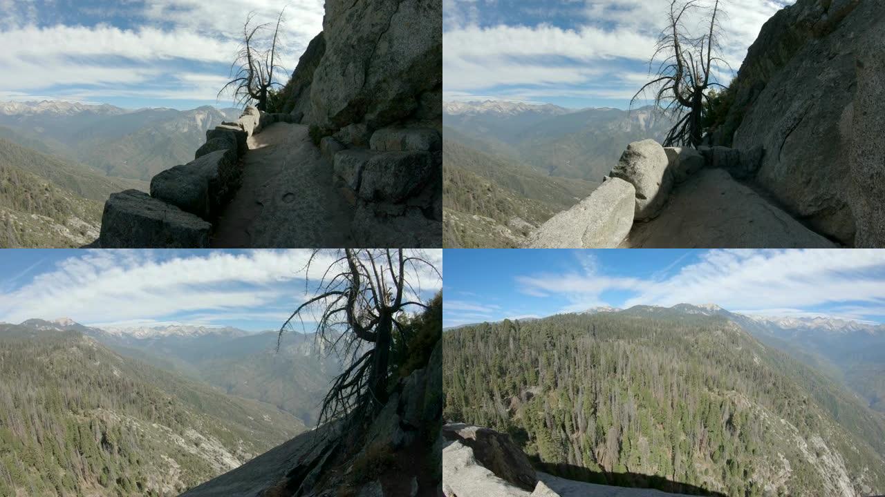 攀登美国加利福尼亚州红杉国家公园的莫罗岩