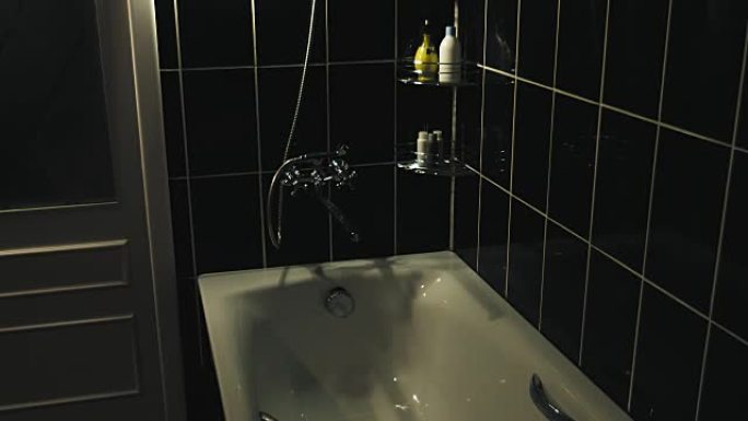 现代黑色浴室