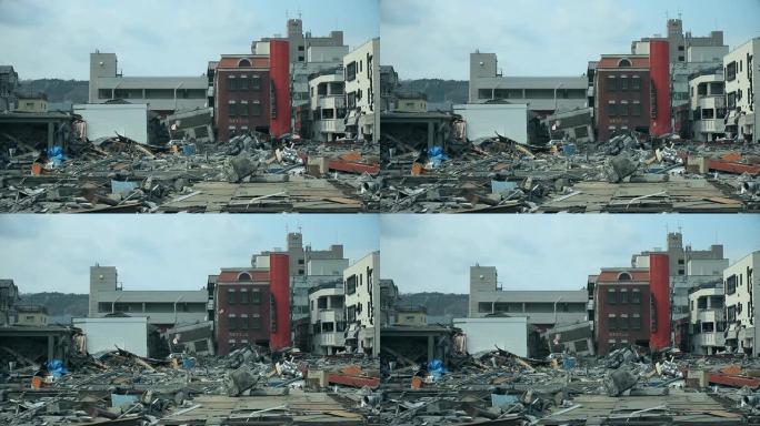 海啸后的城市-日本的福岛