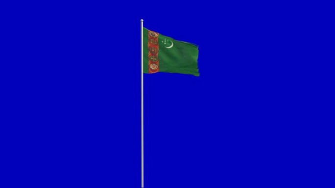 土库曼斯坦国旗升起
