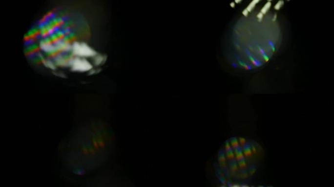 真正的彩色光在黑色背景上泄漏。非常适合编辑: 用于合成素材，样式化视频，过渡，叠加效果