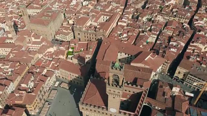 佛罗伦萨4K旧宫鸟瞰图