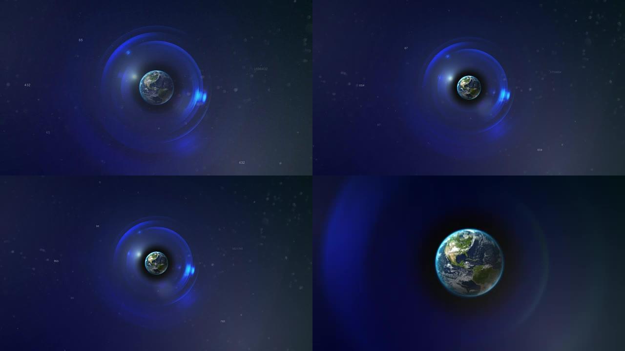 太空中的透镜耀斑地球