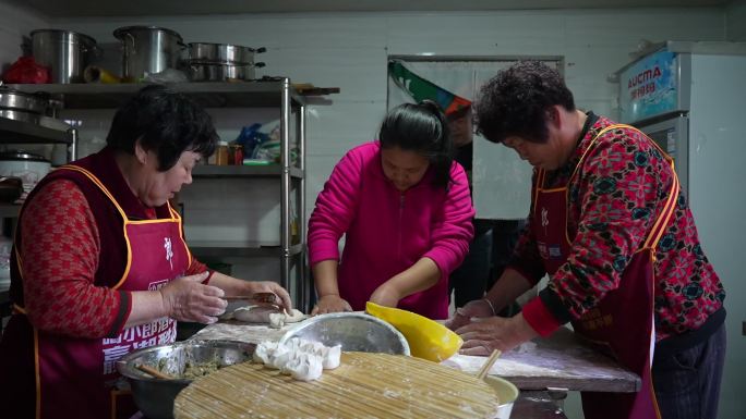 妈妈做饭 包饺子 鲅鱼饺子 农妇做饭