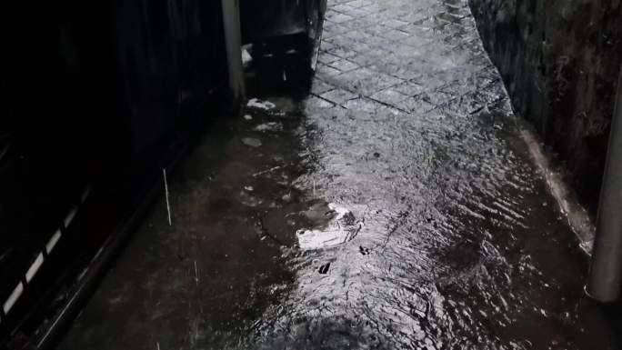 街巷雨景 小巷雨景 巷子大雨 雨巷雨滴