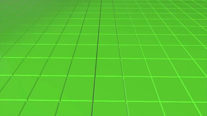 抽象绿色立方体随机运动，3d可循环动画