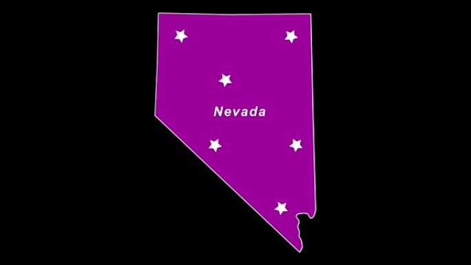 内华达州是紫色州的选举地图。