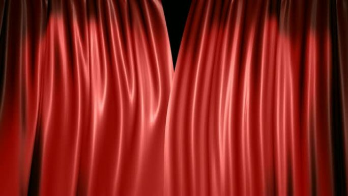 高品质的红色窗帘打开 (阿尔法通道)