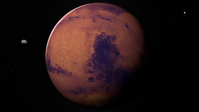 卫星火星火卫一和火卫二围绕火星行星运行