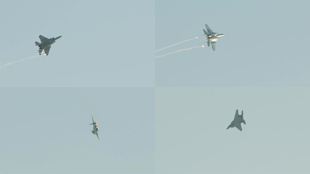 以色列空军在一次混战训练中F-15战斗机