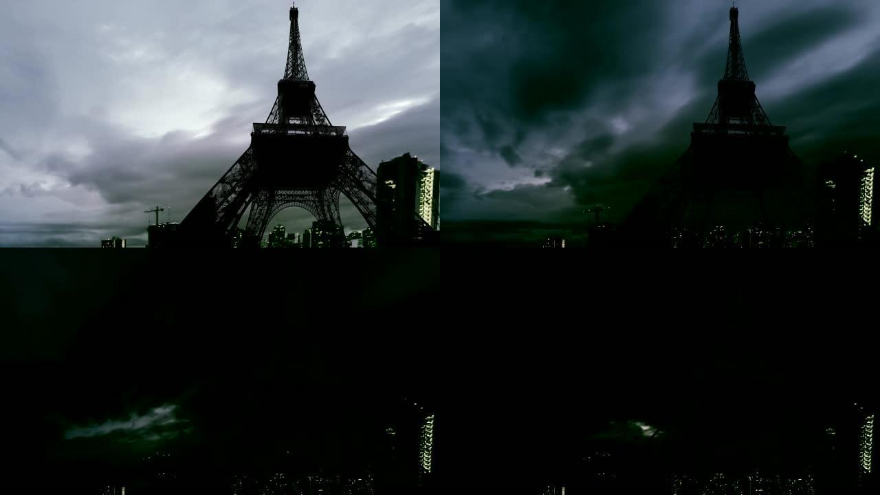巴黎黑暗之旅埃菲尔铁塔之夜