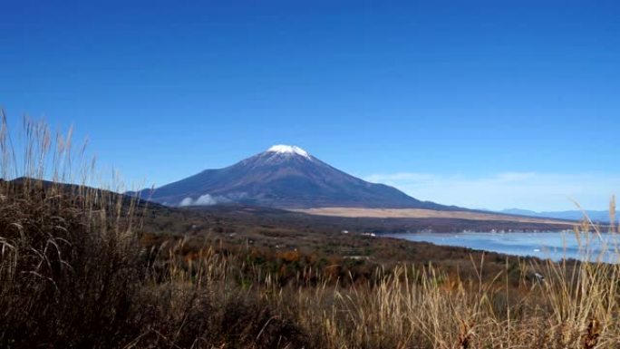 富士山、山中子湖景观。