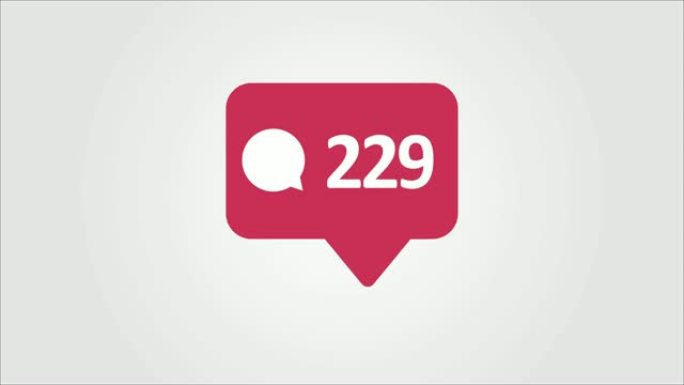 4k社交媒体红色评论计数器，随着时间的推移显示评论。