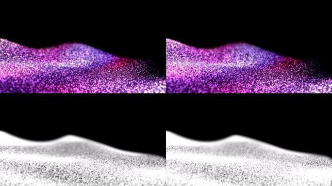 紫色粉色闪亮移动闪光背景抽象无缝VJ环粒子阿尔法哑光
