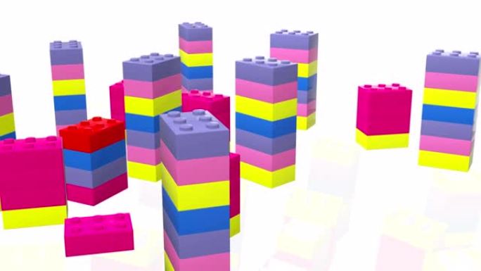 彩色玩具砖塔