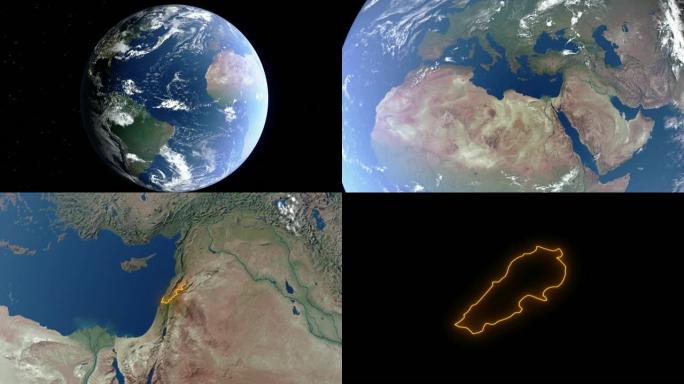 地球与黎巴嫩接壤