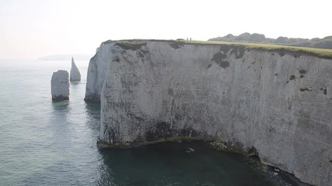 小人物，大白垩悬崖，侏罗纪海岸，英国，多塞特郡