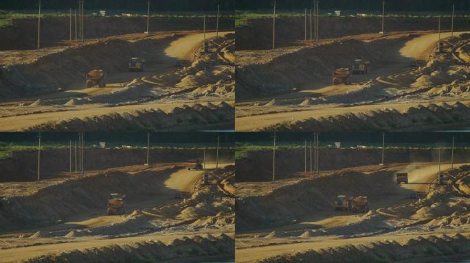 矿用自卸车在沙坑开发中的交通