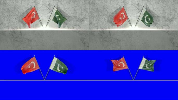 土耳其和巴基斯坦国旗