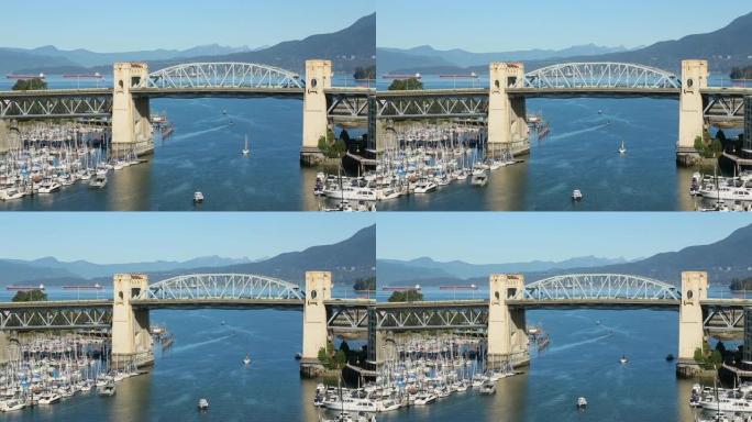 加拿大不列颠哥伦比亚省温哥华市福溪和海滨船码头伯拉德桥
