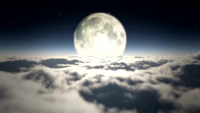 梦飞在云和月亮4k