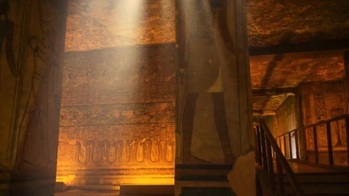 卢克索帝王谷的埃及坟墓和象形文字