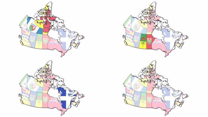 加拿大动画行政地图