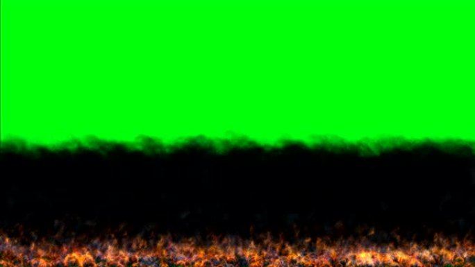 色度键绿色屏幕上的暗火火焰燃烧运动