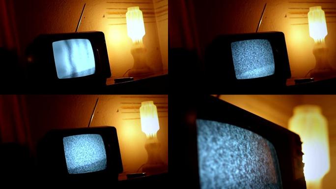 带静电噪音的旧电视-3张照片