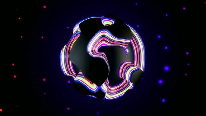 可循环抽象条纹球体vj循环