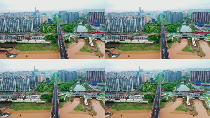 台州市椒江大桥航拍视频素材