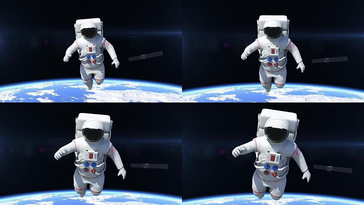 宇航员飞越北极